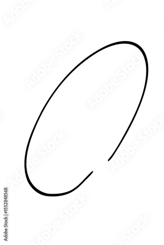 マーカーで書いた手書きのマル1｜Hand-drawn Circle with Marker_1
