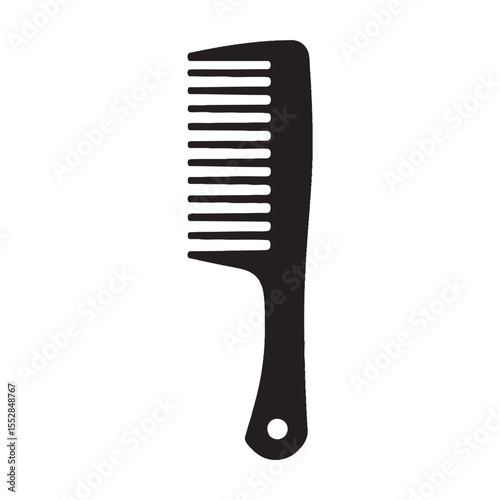 Comb silhouette on white background