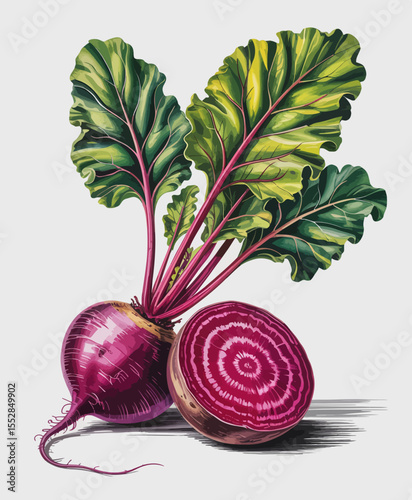 Fresh Beetroot with Leaves