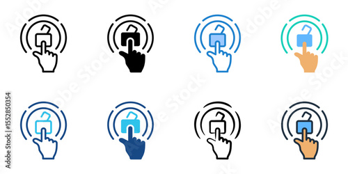 Access control icon set multiple style collection 
