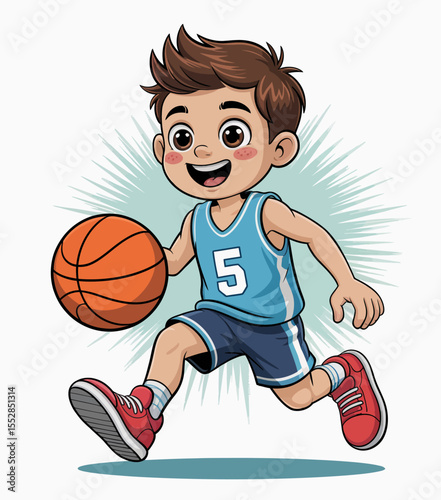 Boy Playing Basketball
