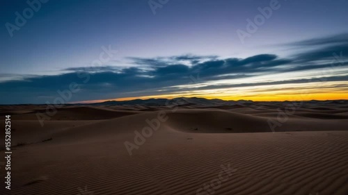 Desert sunset, sand dunes, colorful sky, wallpaper