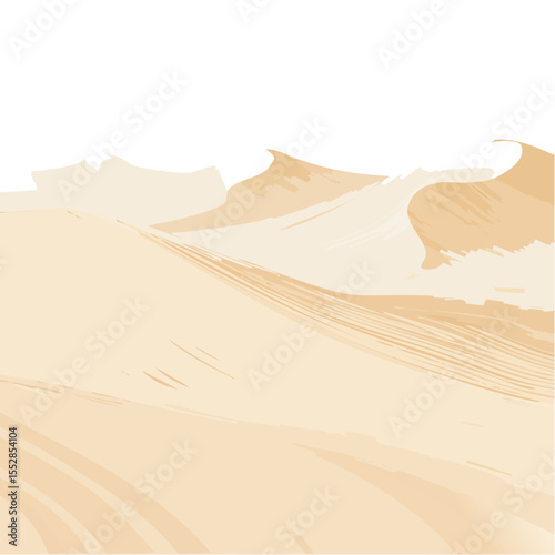 Abstract Desert Landscape with Rolling Dunes and Black Sky