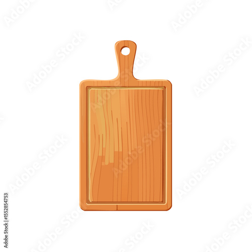 Wooden cutting board for food preparation and serving