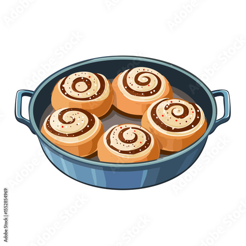 Cinnamon rolls in baking pan