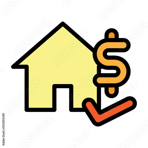 Affordable Homes Vector Filled Icon Design