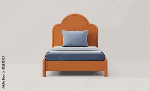 Modern Orange Bed Design