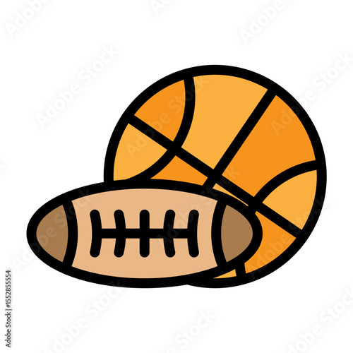 Sports Day Vector Filled Icon Design
