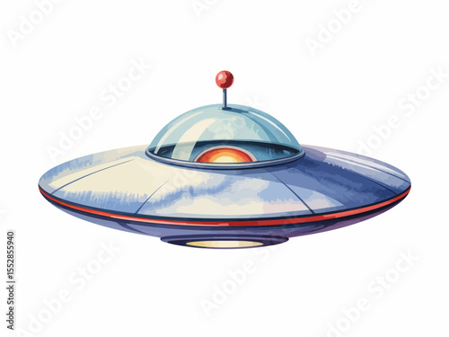 UFO Spaceship Illustration