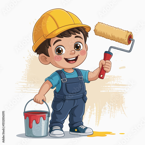 Little Builder with Paint Roller