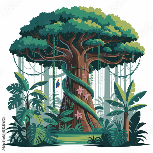 Jungle Tree and Flora