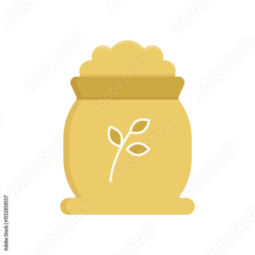 wheat and rice sack icon vector illustration