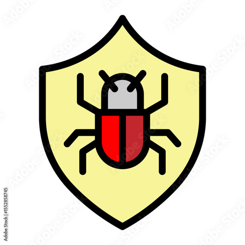 Malware Protection Vector Filled Icon Design
