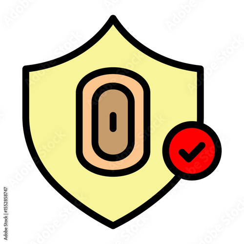 Biometric Security Vector Filled Icon Design