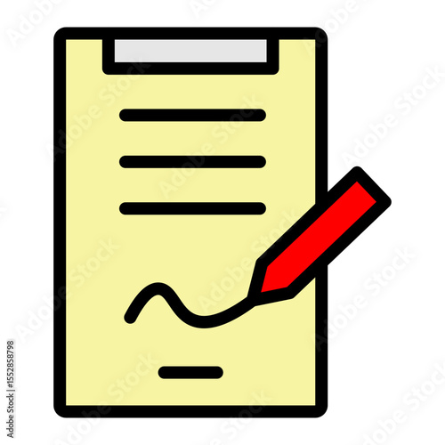 Digital Signature Vector Filled Icon Design