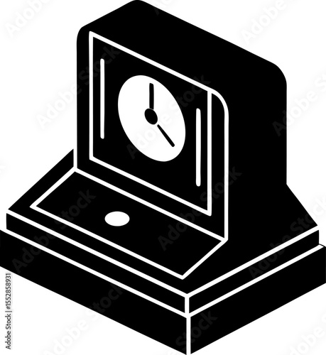 vector illustration of a safe icon