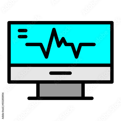 System Monitoring Vector Filled Icon Design