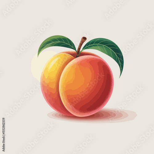 Fresh and Ripe Peach on Display