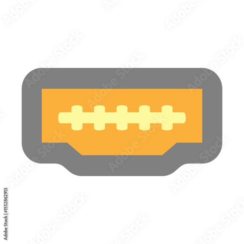 HDMI Port Vector Flat Icon Design