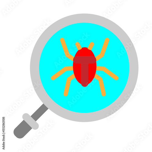 Virus Scan Vector Flat Icon Design