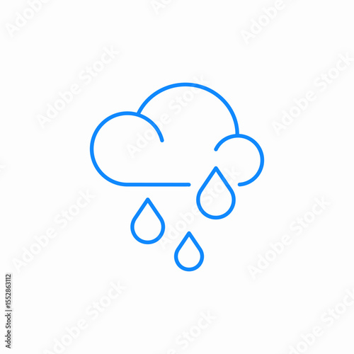 cloud rain icon sign vector