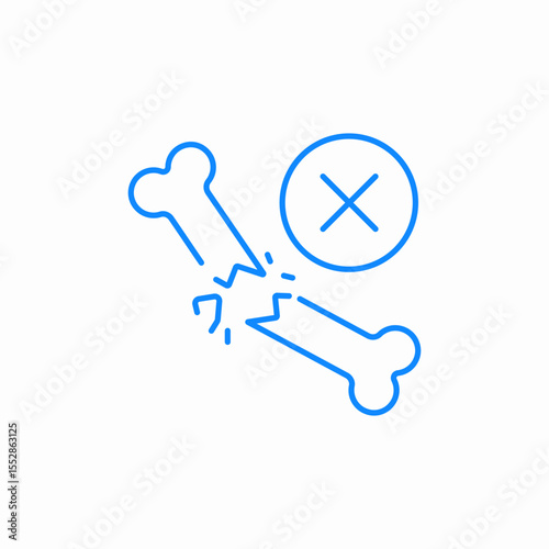 bone break icon sign vector