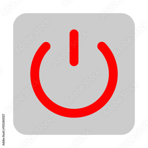 Power Button Vector Flat Icon Design