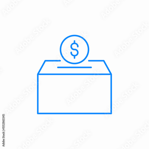 donation box icon sign vector
