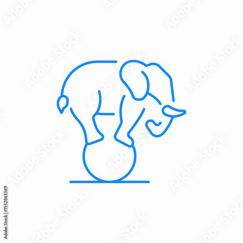 elephant trick icon sign vector