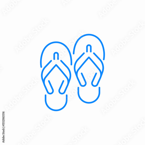 flip flops icon sign vector