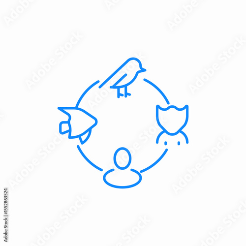 food chain icon sign vector