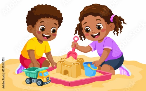 Children Playing in Sand