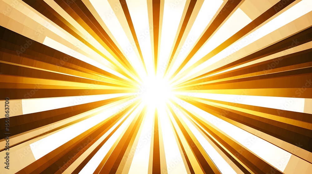 Fototapeta premium Golden Rays Abstract Sunburst Background Design
