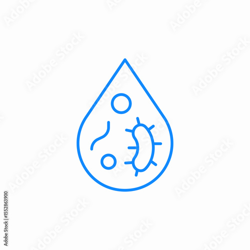 liquid living organisms icon sign vector