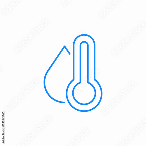 liquid temperature icon sign vector