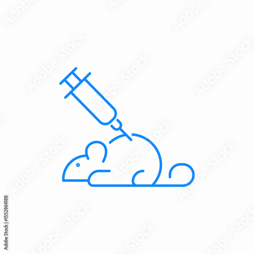 mouse injection icon sign vector