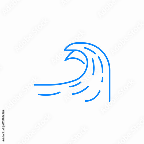 sea wave icon sign vector