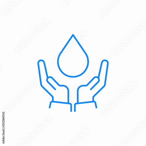 water supply offer icon sign vector