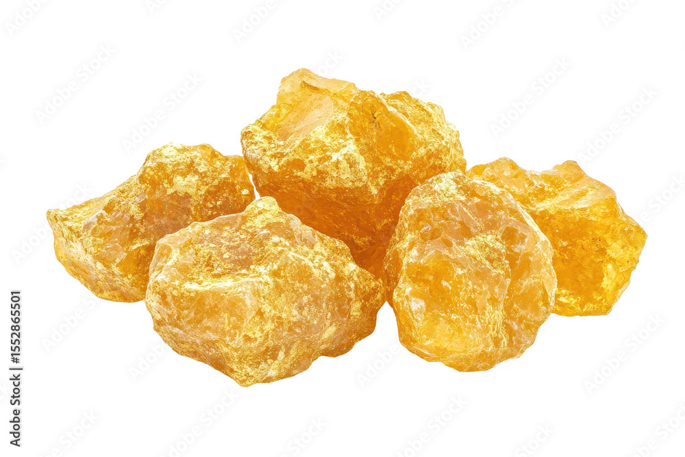 Nugget of resin variety displayed on a clean white surface for natural product highlighting, showcasing its unique texture and color Nugget of resin variety displayed on a clean white surface for natural product highlighting, showcasing its unique texture and color