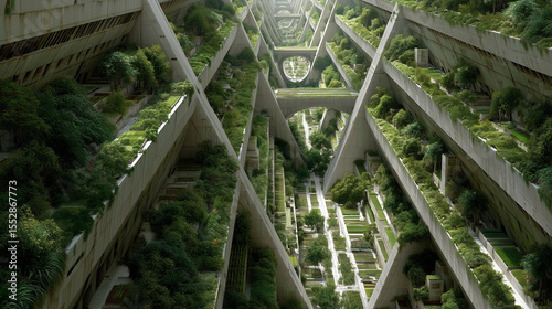 Futuristic vertical garden skyscraper with lush greenery, sustainable urban architecture, and abundant natural light.