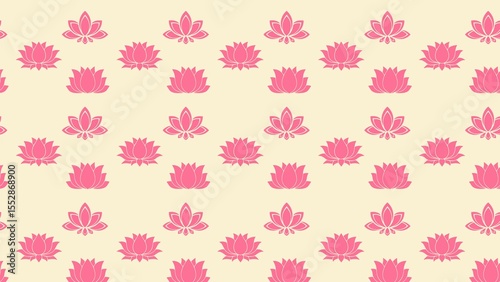 Vector  lotus flower pattern multicolored