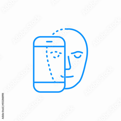 face recognition icon sign vector