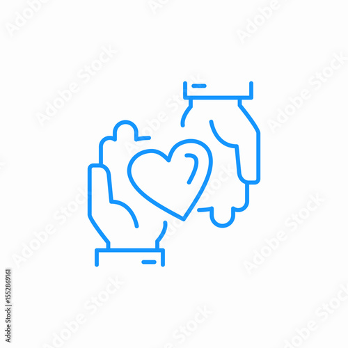 giving heart icon sign vector