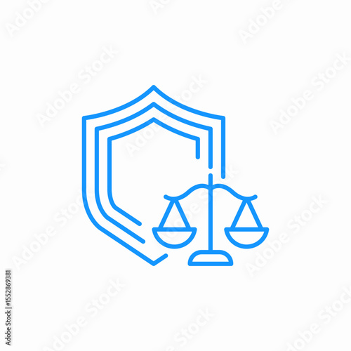 legal protection icon sign vector