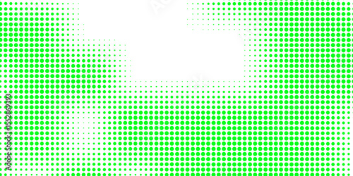 Green Comic Style Dots – Retro Halftone Background Vector.