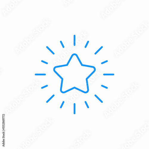 shining star icon sign vector