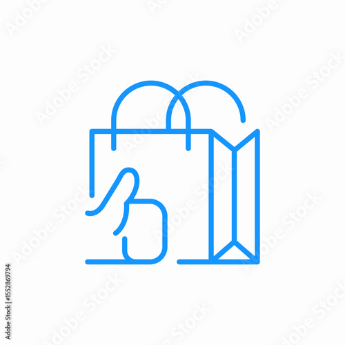 shopping approval icon sign vector