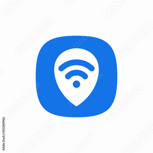 wifi map icon sign vector