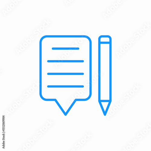 writing message icon sign vector