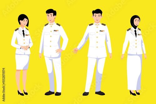 character set in modern style vector illustration